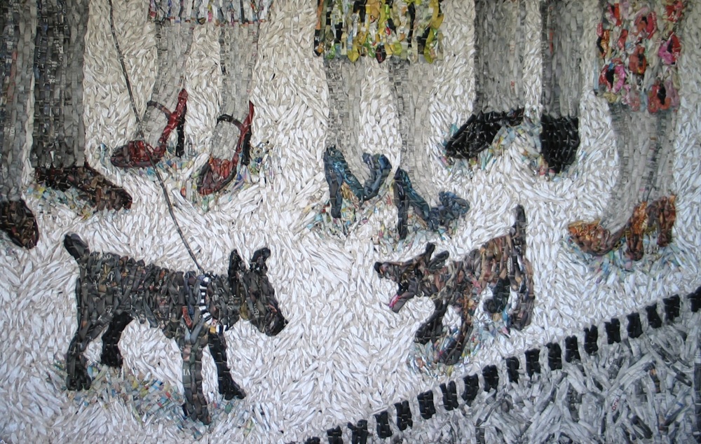 Five People with Two Dogs | 52"x82" | 2011