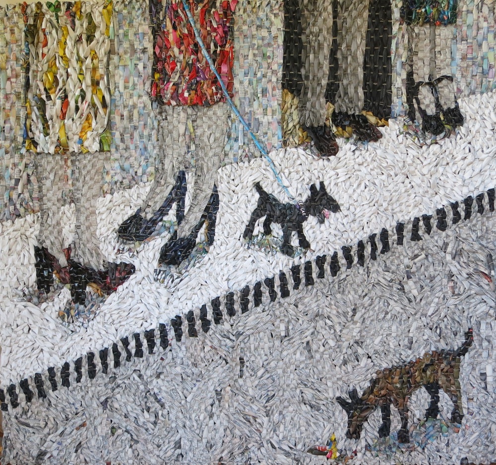 Four People with 2 Dogs | 41"x44" | 2015