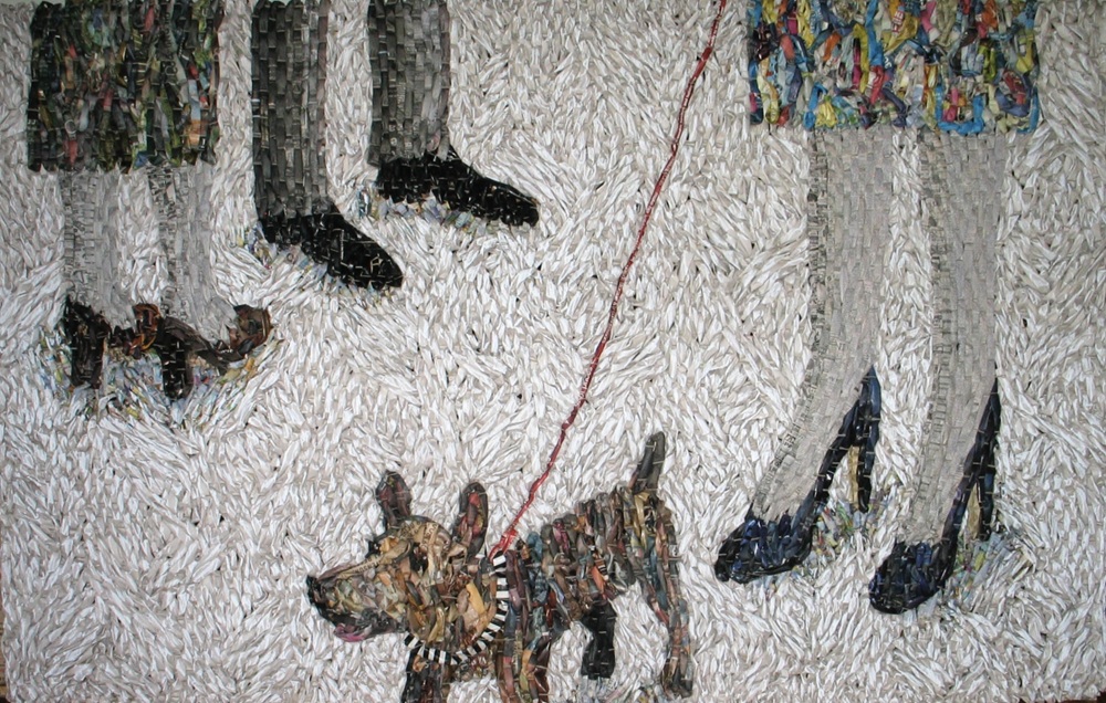 Woman with a Barking Dog - 52"x82" 2010