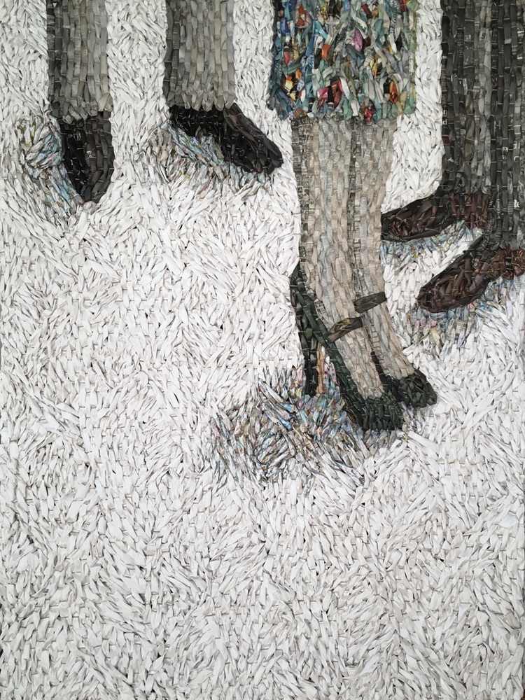 Two Men and One Woman - 72.5"x53.5" 2018