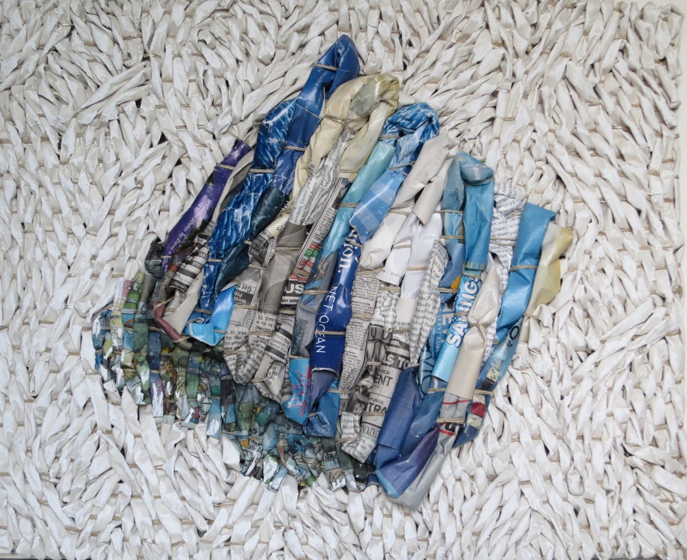 Blue+White Striped Candy | 15"x18" | 2013