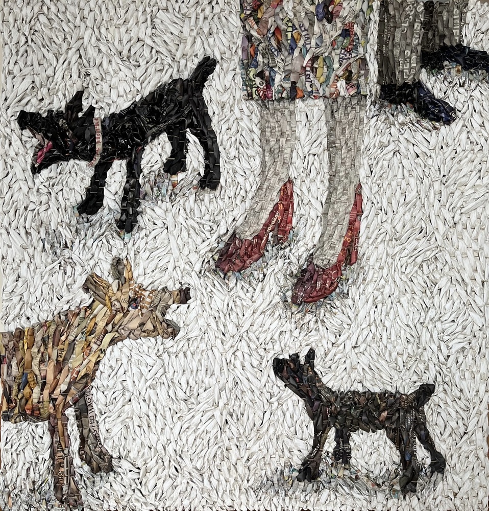 Woman with Howling Dogs - 56.5"x53.5" 2026